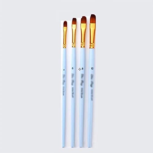 Сликарство четка 4 парчиња/поставени цртање уметност за уметност во акварел боја пенкало уметник боја четка најлонска коса дрвена