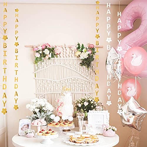 ЗБОРО МУЛТИКОЛОР Среќен роденден Балон со балон што виси декорација свадба loveубов банер гарланд роденденска забава DIY декорација-52815