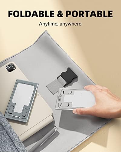 Штанд за мобилни телефони Есагер, прилагодлив приклучок за држач за мобилни телефони за биро компатибилен со Samsung Телефон/iPhone/iPad/таблет