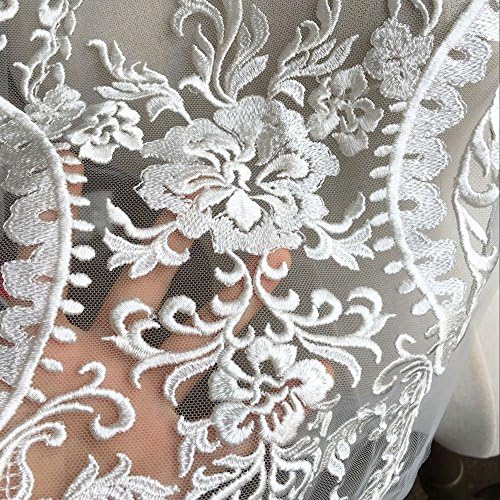 Гроздобер цветна апликација лепенка мека памучна везење чипка апликација надвор од бел мотив за невестински фустан свадбена наметка
