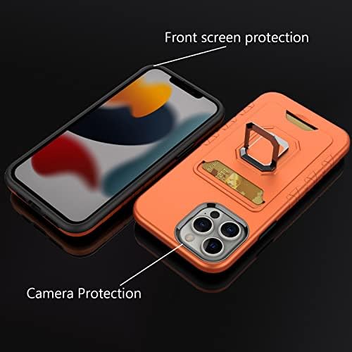 Чанти за мобилни телефони Хаијун Шокпроизводство на целосна телесна покриеност со магнетна 360 ° Кикстанд кутија за iPhone 14 Pro Max,