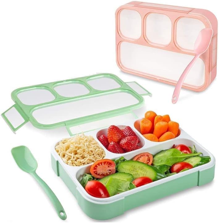 Кутија за ручек за деца Navmil Tiffin Box Prop Доказ 4 Одделение за ручек за ручек за еднократна употреба на микробранови за замрзнување