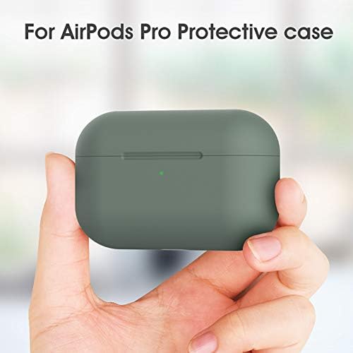 Компатибилен со случаи на AirPod Pro, силиконски заштитен капак за AirPod Pro Case-Green
