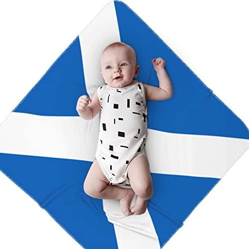 Шкотско знаме бебе ќебе кое прима ќебе за обвивка за покривање на новороденчиња за новороденчиња