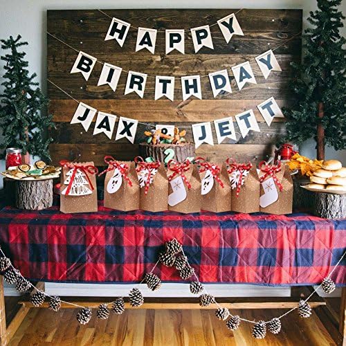 Нашите топли Кеси За Божиќно Уживање Од 12 парчиња Божиќни Крафт Торби За Подароци Со Божиќни Ознаки И Панделки, Божиќни Хартиени Бонбони