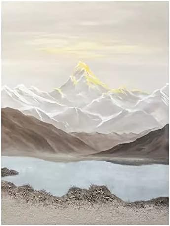 Mailsифнис нафта слики рачно насликани - модерни минималистички апстрактни планини и реки масло за сликање уметничко платно