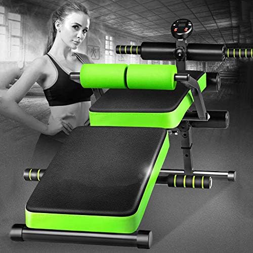 CCSU преклопна алатка за вежбање Вежба за вежбање за мажи, силна прилагодлива фитнес опрема, професионална клупа за тежина зелена
