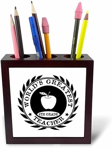 3dRose Светови Најголема 9-Та Награда За Наставници Деветто Одделение 9 Благодарам Подарок Држач За Пенкало За Плочки, 5, 5