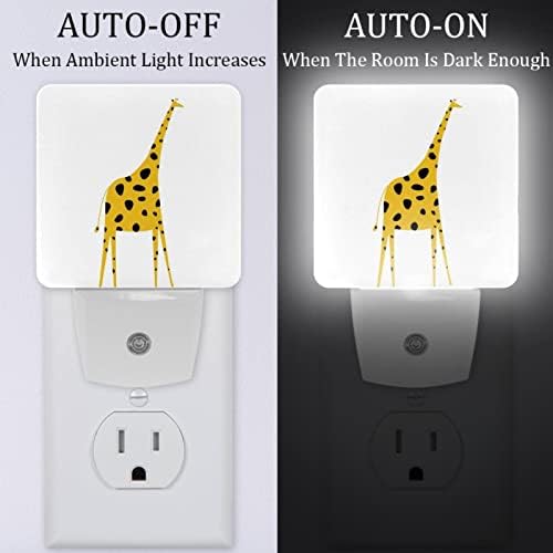 Girирафа животно LED ноќно светло, детски ноќни светла за приклучок за спална соба во wallидна ноќна ламба прилагодлива осветленост