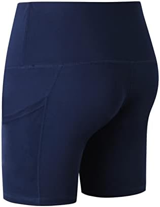 Високи половини од јога шорцеви за женски панталони за контрола на стомакот, панталони, јога за тесни хеланки со длабоки џебови со длабоки џебови