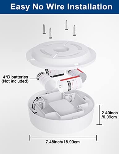 Сензор за движење Сензор за таванот светло за внатрешна батерија управува со Nouscan безжичен LED wallиден осветлување со далечински