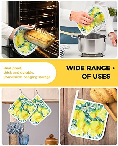 5 пакети тенџери за тенџере памучни отпорни на топлина, топли влошки, овошје лимон Полтер крпа за дневно печење во кујна и готвење со висечки