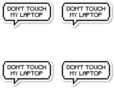 Не допирајте ги налепниците за налепници на лаптопот - налепници за лаптоп - 2 винил декларации - лаптоп, телефон, налепница за декорации