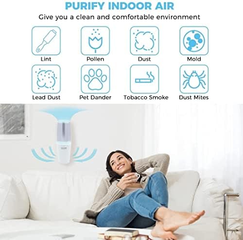 Пренослив Приклучок За Прочистувач На Воздух, Ѕид Од Мала Соба Го Освежува Воздухот, Одржувајте Го Воздухот Чист за Спална Соба, Кујна, Бања,