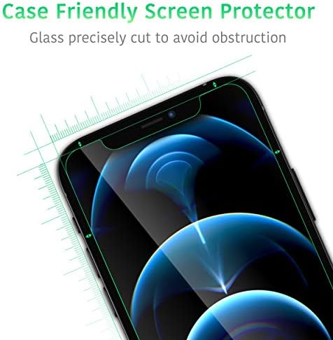 РАЗГОВОР РАБОТИ Премиум Заштитник За Екран Од Калено Стакло за iPhone 12/12 Pro-Вклучува Фиока За Инсталација, Анти-Отсјај, Доказ За Пукнатини,