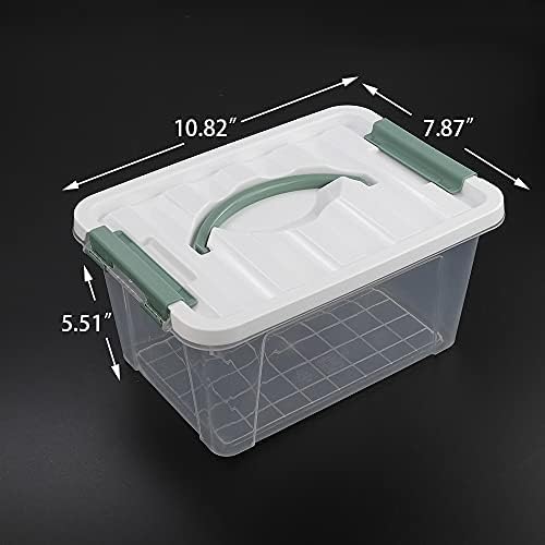 Кидреам 6-спакувајте Проѕирни Пластични Канти, Кутија За Складирање На Бравата Со Капаци