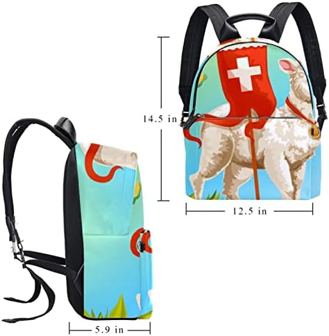 Tbouobt кожен ранец за патувања со лесен лаптоп лесен ранец за жени мажи, велигденски пролетен цртан филм