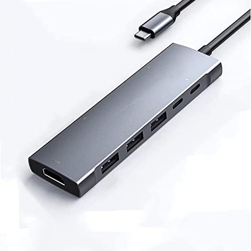ZSEDP USB C ЦЕНТАР СО 4k Pd Полнење, Sd/Микро Читач На Картички, USB 3.0, 3.5 mm Приклучок За Слушалки Тип C