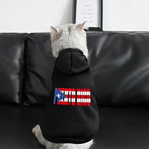 Порто Рико Рикан Кантри знаме кучиња со качулка со дуксери за миленичиња дуксери облеки мачки мачки кошули