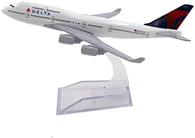 Модели на авиони 1/400 модел на авиони погодни за Боинг 747 авијација 16см легура Б747 Колекција на приклучок за приклучок со пластичен графички дисплеј