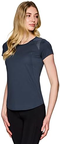 RBX Активна женска кратка ракав за кратки ракави, маица за вежбање на атлетски перформанси