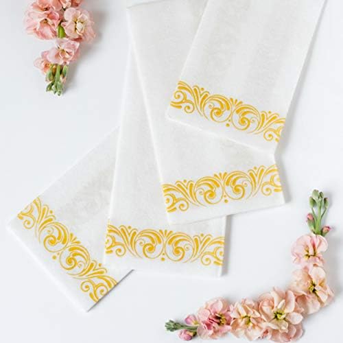 За еднократна употреба рачни крпи за бања-Елегантни гостински крпи и салфетки за вечера направени од хартија слична на постелнина
