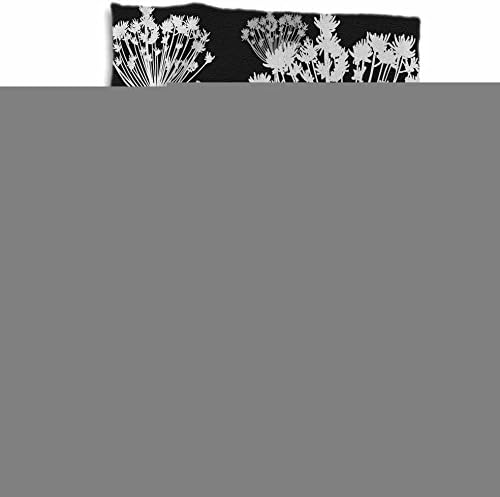 3Д Роза Современа Црно-Бела-И Сива Глуварче Крпа За Раце, 15 х 22, Разнобојна