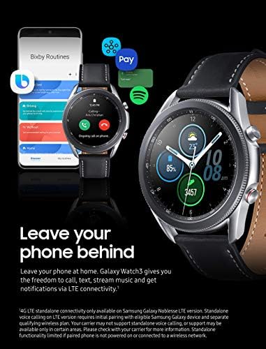 Samsung Galaxy Watch3 Гледајте 3 Паметен Часовник Со Напредно Следење На Здравјето, Следење На Фитнесот и Долготрајна Батерија