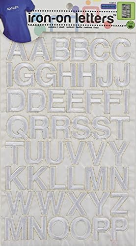 Дриц 15514 букви со железо, извезени, блок, 1-инчен, бел