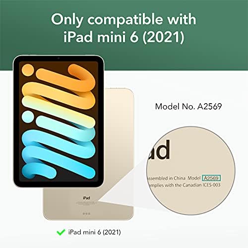 Заштитник на екранот ESR компатибилен со iPad Mini 6 2021, компатибилен со iPad Mini 2021 6-та генерација, 2 пакет, заштитник на екранот со кален-стакло, HD чиста, отпорна на гребење, ?