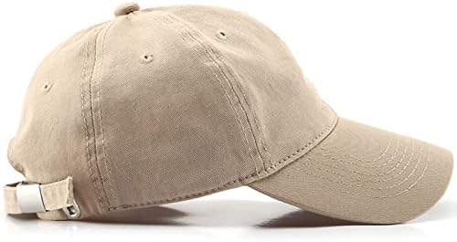 Заштита за заштита од капа, прилагодливи измиени капачиња за водење фитнес дупка, обичен унисекс тексас капа на бејзбол, здив.