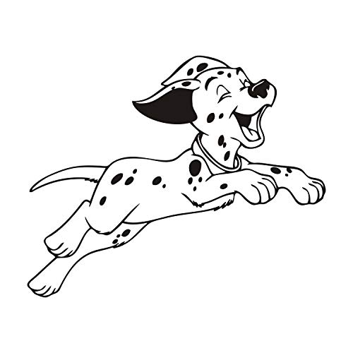 Makeyes dalmatian wallидно куче уметност цртан филм декорална винил налепница украси за украси за дома девојче момче спална соба детска соба соба спална соба дизајн ymx54