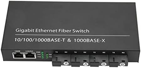 Dauerhaft TX1310NM RX1550NM Transceiver Fiber, RJ45 Port 2 Electric Port 4 Optical Port Fiber Ethernet Media Switch, единечен режим со единечни