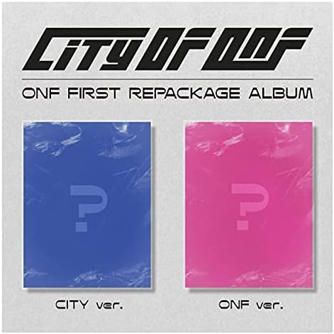 Onf City of Onf 1 -ви албум за повторно пакување 2 Верзија Сет ЦД+100p Photobook+16p Lyric Book+2P Photocard+2P Citizention Card+весник+Порака
