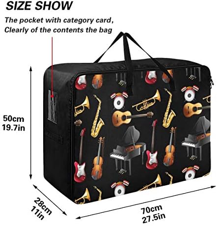 Торба за Складирање Облека Од емеливор Под Креветот За Ватенка-Чанта За Организатори На Музика Со Голем Капацитет Со Патенти Украсни Торби