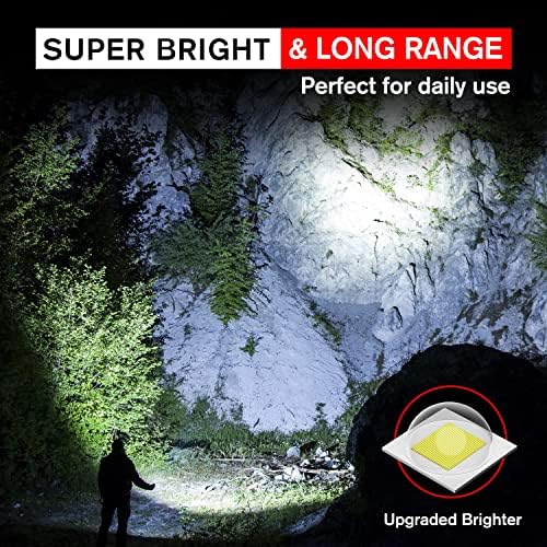 Flarslyles на Flangs high lumens lumens 2 пакет, супер светла LED тактичка фенерче со полнач и батерија - 5 режими, зумирање, водоотпорна рачна