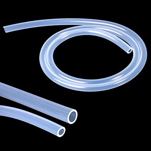 Црево за силиконски цевки за храна - 3/8 ID X 1/2 OD 50 стапки високо темпо чисто силиконско црево, флексибилна силиконска гумена цевка за