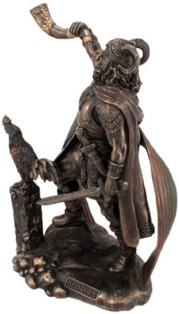 9,25 инчи Норвешки Бог - Химдал ладна бронзена фигура на скулптура