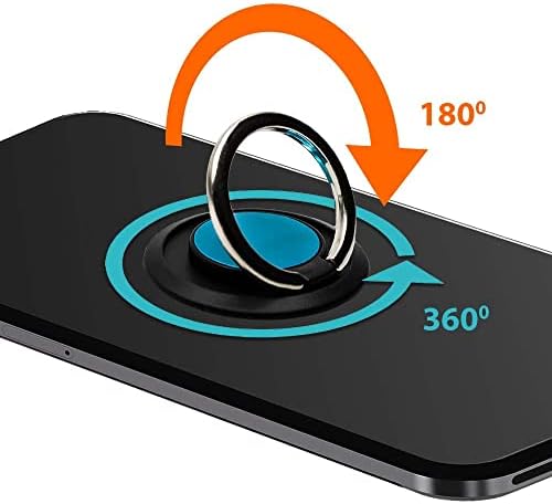 Држач за прстен за зафат на телефон, Држач За Прсти За Ротација Од 360° и Држач за Удар за iPhone &засилувач; Samsung, Компатибилен