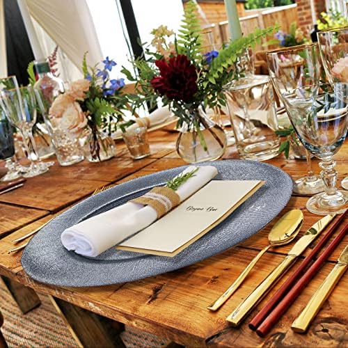 Уркид постелнина, метална стакло 13 плоча за полнач, сет од 4, користете за елегантен декор на свадби, луксузни забави за вечера и специјални