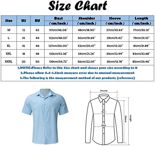 Копче за ленени постелнини ZDDO, надолу кошули за мажи со краток ракав, јака од јака, врвови лето лабава вклопена обична кошула на плажа