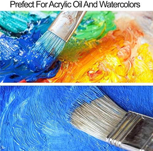 MJWDP 24PCS Различни четки за бојадисување со ткаенина четка за масло од масло за сликање, залихи за бои за бои за акрилно сликарство уметност