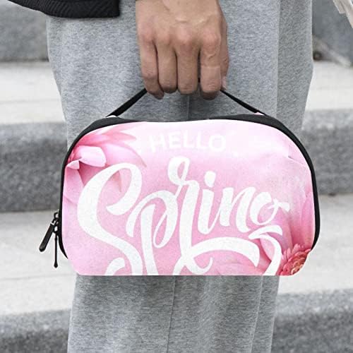 Торба За Шминка, Козметичка Торба, Водоотпорен Организатор На Торби За Шминка, Здраво Пролетна Розова Хризантема