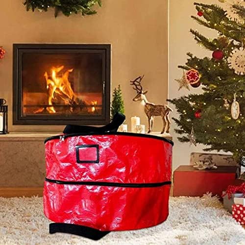 Торба за Складирање Божиќни Венци Леламп 36 инчи Заштитете Вештачки Венци Со Организатори На Оддели Двослоен За Торби За Складирање