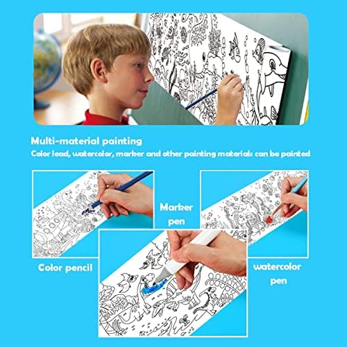 Adorinno Roll Roll Roll за деца, 79 на 11,8 инчи wallидни десктоп лепило за цртање за дете, подароци за сликање на интелектуални