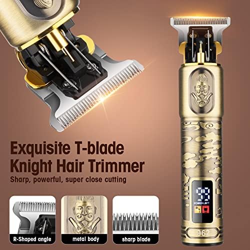 Suttik Clippers and Trimmers Set, Barber Clippers Professional Set, Trimmer за брада за мажи, безжични украсени клипери за мажи