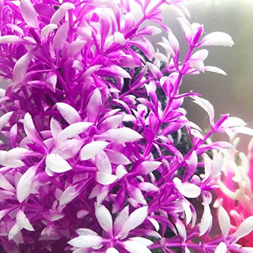 M-Bay розови аквариум украси растенија вештачки аквариум растение шарен резервоар за риби пластична реална декорација на риби