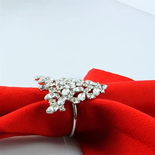 XJJZS 8 парчиња салфетки прстени за трпезариска маса за свадбени салфетки прстен украсен држач за салфетка