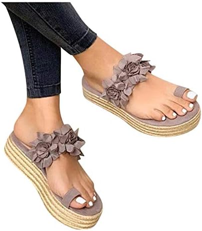 Msaikric обични летни сандали за жени 2022 пешачење плажа сандали жени клин платформа удобност блок сандала облечена