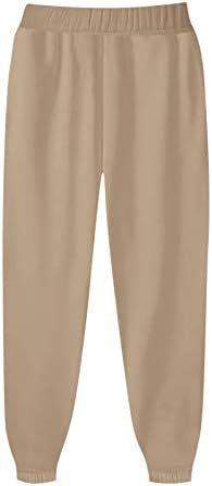 Женски џемпери со високи тренинзи со половината, панталони за џогер, опуштени вклопени топли панталони, руно, панталони со активна облека со
